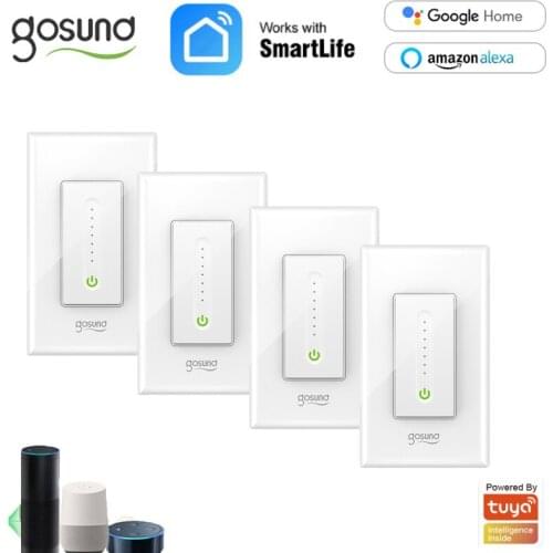 New Tuya Gosund US Smart Dimmer Switch WiFi Smart Light Switch Work With Alexa Google Home Smart Life/Gosund APP Remote Control