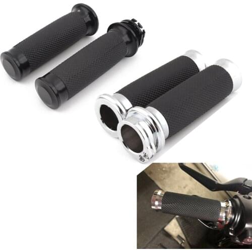 Universal High Quality Motorcycle 1" 25mm Hand Grip Handle Bar Handlebar Chrome Fits For Harley Sportster XL883 XL1200 XL48