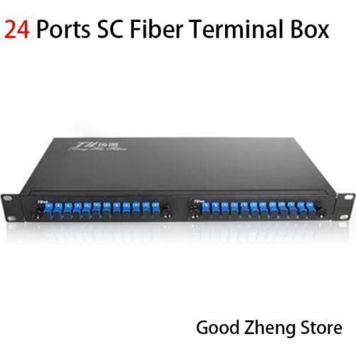 24 Ports Rack-Mount Thickening Fiber Optic Box SC Fiber Optic Termination Box Fiber Optic Distribution