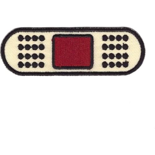 Embroidered iron on cloth badges kawaii biker band aid bandage applique