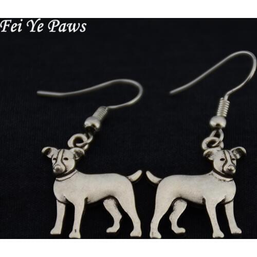 New 3D Vintage Rat Terrie Dog Charm Drop Earring Boho Long Big Earrings For Women Pendientes Best Gifts Fashion Jewelry Brincos