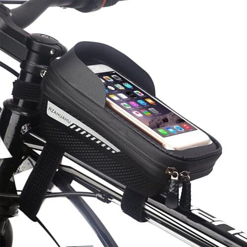 Hard EVA Bike Phone Front Frame Bag with Sun-Visor for 6.5" Phones