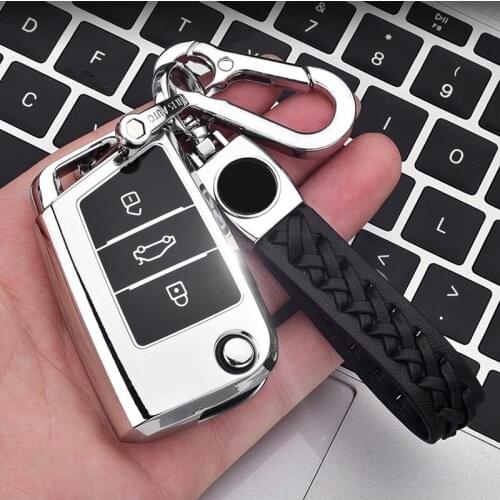 1pcs Soft TPU Car Key Case Cover For Volkswagen VW Golf 7 MK7 For Seat Ibiza Leon FR 2 Aztec Altea For Skoda Octavia A7