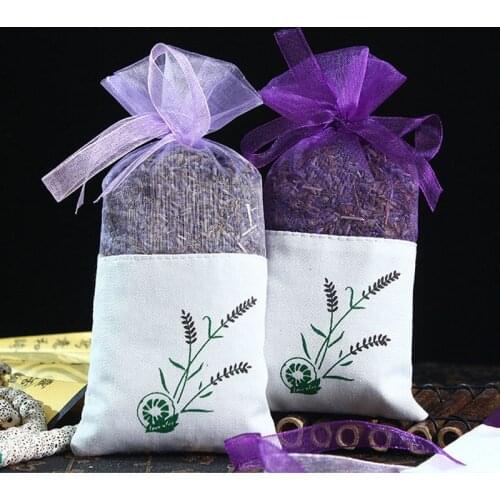 10Pcs Empty Lavender Bags Floral Printing Fragrance Pouch Sachets Bag Home Fragrance Sachets Lavender Sachet Bag for Relaxing