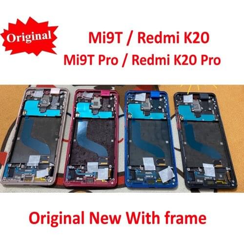 100% Super AMOLED Original For 6.39" Xiaomi Mi 9T Pro Mi 9T/ Redmi K20 K20 Pro LCD Screen Display Touch Panel Digitizier + Frame