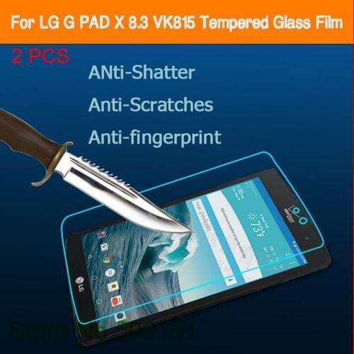 2 PCS Tempered Glass Screen Protector for LG G Pad X 8.3 VK815 8.3 inch Protective Glass Film