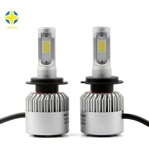 S2 H7 Car LED Headlight Bulbs 72W 8000LM Single Beam H7 LED Automobile Headlamp Fog Light 6500K for BMW Skoda Peugeot