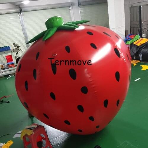 Big inflatable strawberry promotional blow up strawberry for decoration Inflatable advertising Strawberry/Flying Strawberry Ball