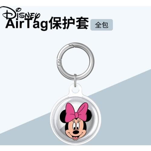 Disney Mickey Minnie for AirTag suitable for couple protective cover all-inclusive anti-lost device iPhone anti-drop soft shell