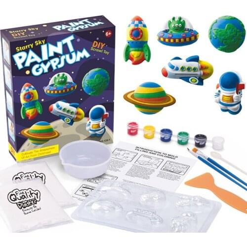 Childrens Interesting Painted Plaster DIY Set Natural And Bright Colors DIY Painted Gypsum Refrigerator Paste