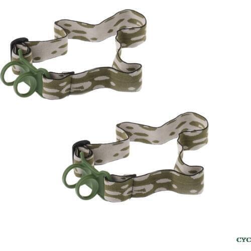 2 Pcs Headband Elastic Hands Free Headlamp Strap For 22-30mm Torch Flashlight