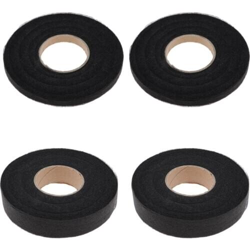 90Yard Iron-on Seam Ribbon - Black Double-sided Textile Adhesive Tape, Hem Band