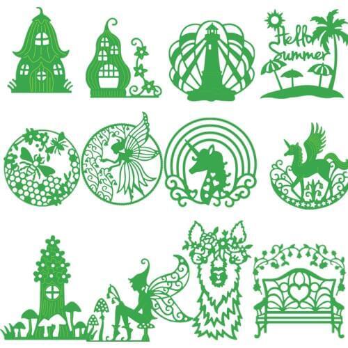 Cute Fairy Unicorn Alpaca Metal Cutting Dies Stencils For DIY Scrapbooking Decoration Embossing Supplier Handcraft Die Cut 2019