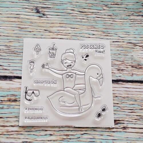 Spanish chapuzon Transparent clear stamp for DIY Scrapbooking/Card Making/Kids Christmas Fun Decoration Supplies