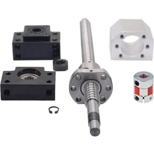 1pc 20MM Ballscrew SFU2010 End Machined+RM2010 single Ball Nut+ BK15 BF15/FK15 FF15/EK15 EF15 End Support+ D25 L30 coupler