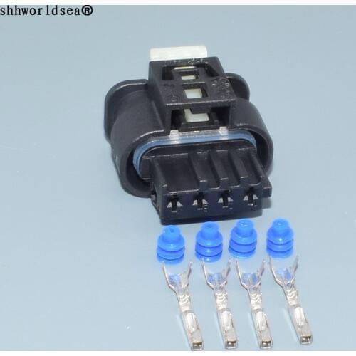 Shhworldsea 4pin 1.2mm Auto Electri wire harness plastic plug connector 7549032-02 for bmw