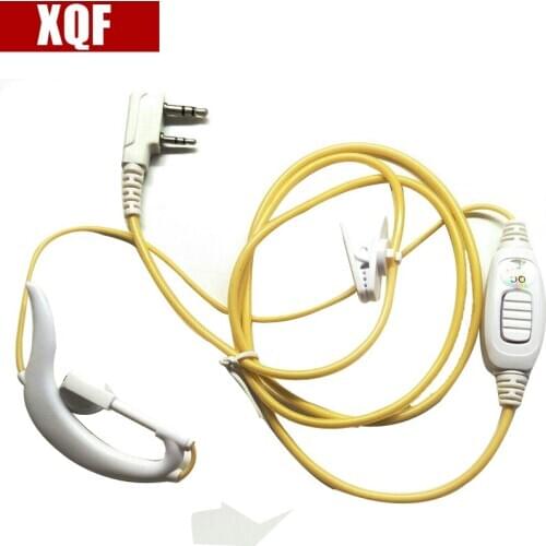 XQF Walkie Talkie Headset PTT For Portable CB Radio Baofeng 888S UV-5R 6R UV-B5 5RE 5RG For Kenwood 2Pin Socket Earpiece