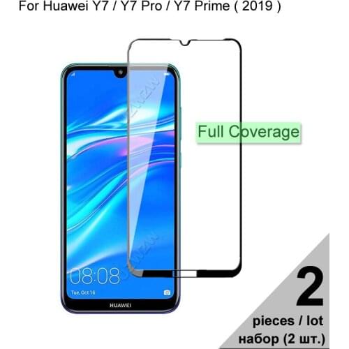 Protective Glass For Huawei Y7 / Y7 Pro / Y7 Prime 2019 Full Coverage Tempered Glass For Huawei Y7 Pro Prime 2019