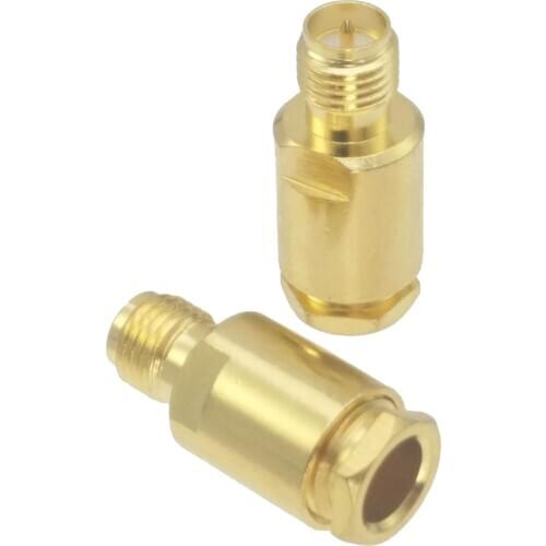 10pcs Connector RP.SMA female plug clamp RG58 RG142 LMR195 RG400 cable straight