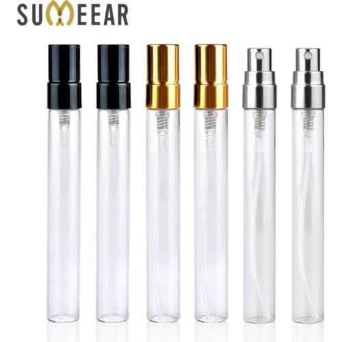 100Piece/Lot 10ml Refillable Perfume Bottle Empty Spray Bottle Aluminium Perfume Bottles Atomizer Cosmetic Travel Container