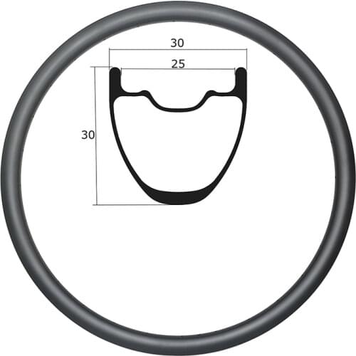 29er 30mm Deep Mountain Bike Carbon Rim 30mm Width Matt UD 3K 12K Glossy 24h 28h 32h MTB XC Disc Clincher Tubeless Bicycle Wheel