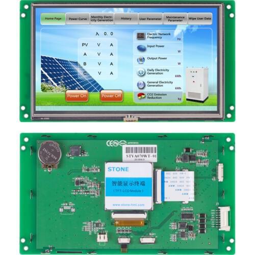 7" High Color High Resolution TFT LCD Display With Touch Screen