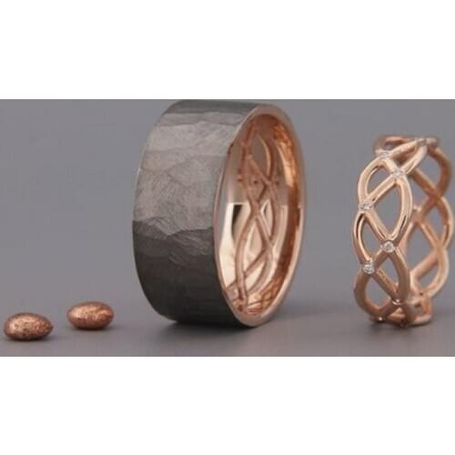 925 STERLING SILVER MASTER İŞCİLİĞİ SARMALLI DOUBLE WEDDING RING