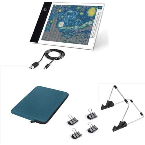 Diamond painting tool accessories, A4led light box, copy version cushion, diamond painting accessory storage bag, mosaic handbag