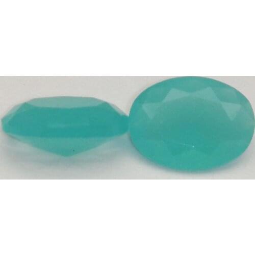 Free Shipping 50pcs/Lot 2x3~13x18mm Oval Cut Loose Milky Green Glass Stone Synthetic Gems Beads For Jewelry