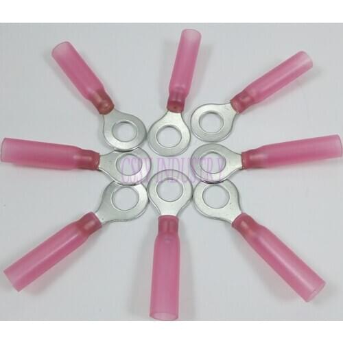 Freeshipping RV1.25-3 heat Shrink Butt Electrical Crimp Terminals Wire Cable Connectors with glue