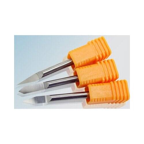 Free Shipping, high 5pcs/lot 4*90*0.1mm Flat Bottom Cutting Tool Bits, V Shape Carbide Engraving Tools for aluminium, brass etc