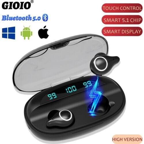 A18 TWS Headphones Wireless HIGH-Quality 9D Sound LED Display Music Earpieces For Oppo Huawei Iphone Xiaomi Bluetooth Earphones