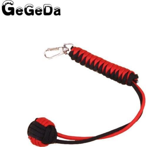 550 Paracord Key Lanyard Monkey Fist Self-defense 3/4" Steel Core Keychain