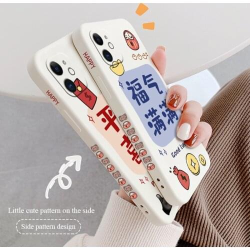 Blushing Joy Bear Phone Case For iPhone 12 11 Pro Max X XS XR XSMAX SE2020 8 8Plus 7 7Plus 6 6S Plus Cover