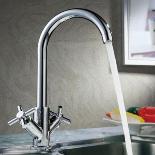 DONA 2015 Most fashion double handle kitchen mixer with single hole kitchen sinke mixer tap , dona sanitary ware