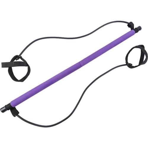 Fdbro Multifunctional Elastic Rope Portable Pilates Fitness Bar Pull Rod Sports Exercise Fitness Equipment 2 In 1 Fast Delivery