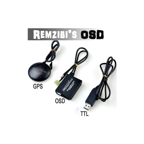 FPV Remzibi Poor Mans OSD + GPS, APM/MWC/ARKBIRD/Rabbit/Pirate TTL Cable Module