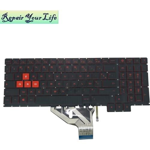 FR keyboard for HP OMEN 15-CE 15-CE000 15-CE010CA 15-CE051NR 15-CE001TX French red keys black with backlit NSK-XG0BQ original