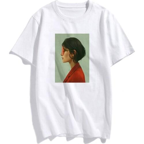 Healing Abstract Girl Art Graphic T-shirt Ladies Harajuku Gothic Tumblr Kawaii Short Sleeve Top Tee Women T-shirt