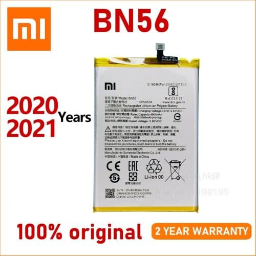 Xiao Mi New 100% Original BN56 5000mAh For Xiaomi POCO M2 Pro Redmi 9A 9C Mobile Phone In Stock Batteries Batteria