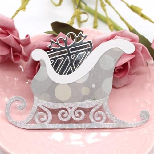 KSCRAFT Santa Sleigh Shaker Bag Topper Metal Cutting Dies Stencils for DIY Scrapbooking Decorative Embossing DIY Paper Cards