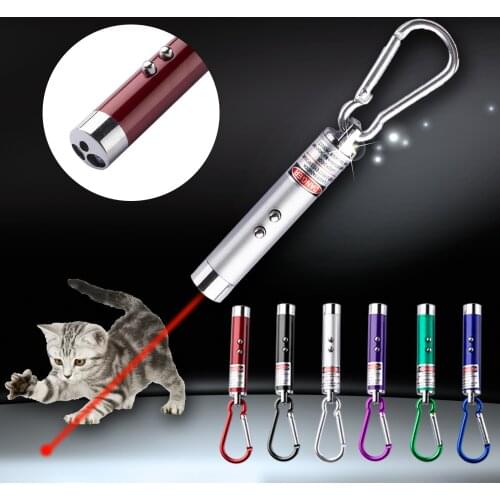 Laser Sight Tactical Pen 3 In 1 Red Laser Pointer LED Children Game Cat Toy Flash Light Mini Flashlights Teaching Training Tool