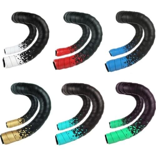 Colorful Road Bicycle Handlebar Tape Cycling Handle Belt Straps EVA PU Tape Anti-Vibration Racing Bike Handle Bar Tape Cork Wrap