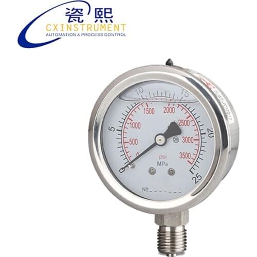 4'' Pressure Gauge With 0~60 Mpa Pressure Range and 60mm Diameter Radial Install Oil Pressure Gauge
