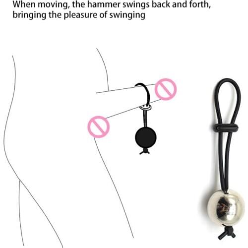 Metal Ball Heavy Weight Hanger Stretcher Penis Exercise Enlargement Cock Ring Male Chastity Device Sex Toys Penis Ring for Men
