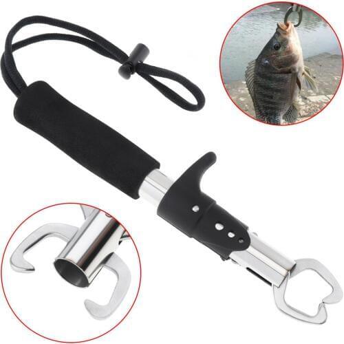 Stainless Steel Multifunction Control Fish Grip Fishing Clamp Lip Holder Grabber Pliers