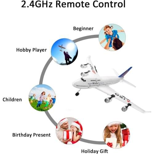 XK A150 Airbus B747 Model Plane RC Fixed-wing 3CH EPP 2.4G RC Remote Control Airplane Short Charging Time RTF Glider Toy Planes