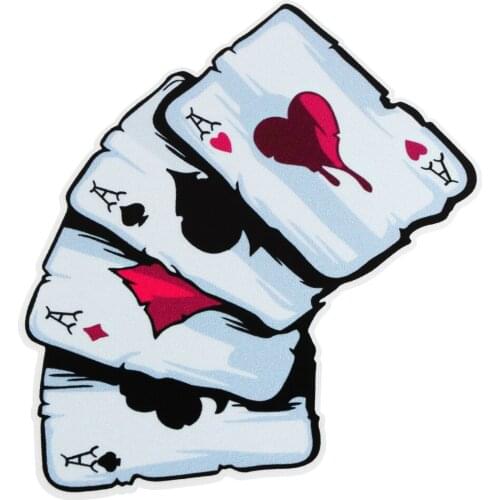 Cartoon Playing Cards A Decal PVC Motorcycle Car Sticker For audi a3 8v 8p a4 A5 A6 A7 Q2 q3 Q5 Q7 b6 b7 b8 c6 c7 Avant