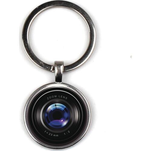 Novelty camera lens keychain camera lens photography enthusiast keychain to send friends gifts private custom key chain