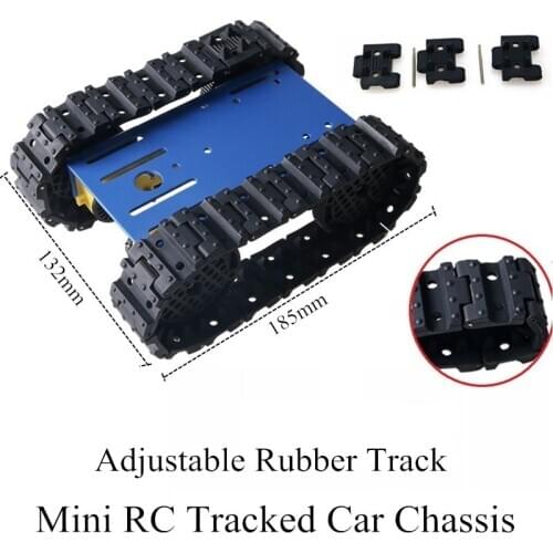 New Arrival 4WD Rubber Track Metal Smart Crawler Robot Tank Chassis Kit Education DIY For Arduino Education Mini Car DIY Set